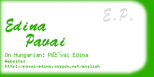 edina pavai business card